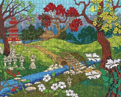 Pomegranate - CJ Hurley - At the Japanese Garden - 1000 Piece Jigsaw Puzzle