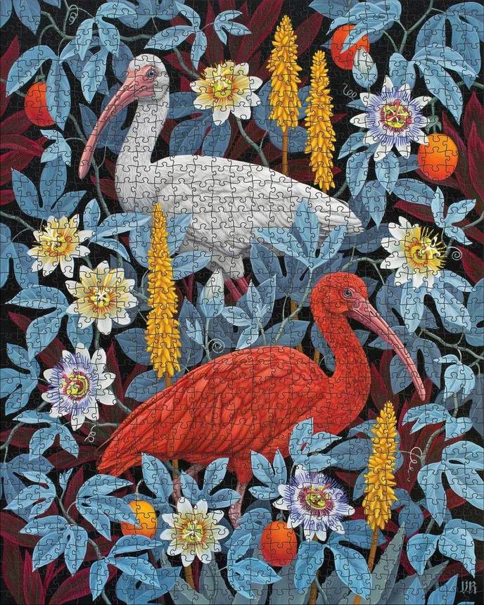Pomegranate - Vasilisa Romanenko - Ibises - 1000 Piece Jigsaw Puzzle