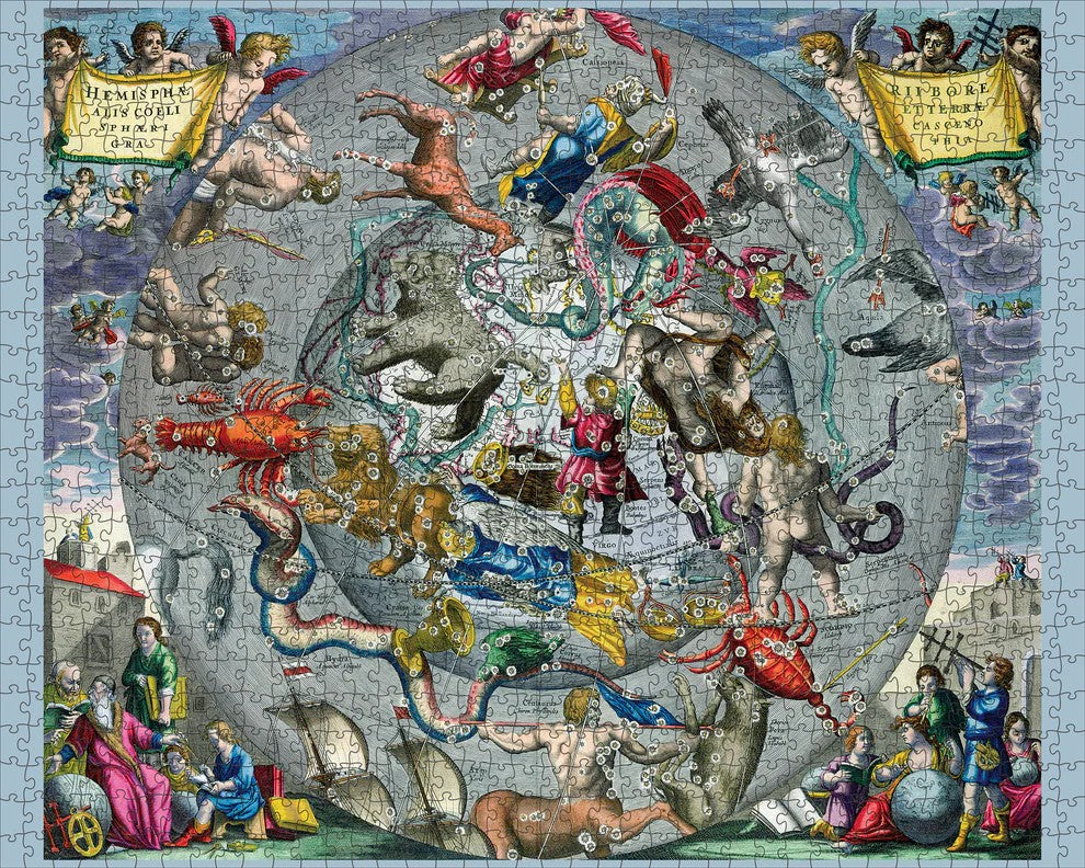 Pomegranate - Andreas Cellarius - Celestial Atlas - 1000 Piece Jigsaw Puzzle