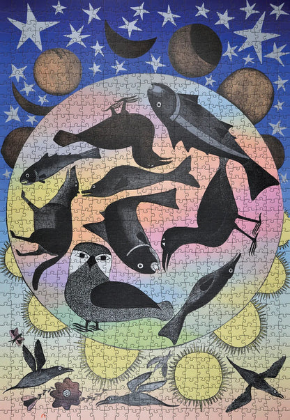 Pomegranate - Kenojuak Ashevak - Siilavut Nunavut - 1000 Piece Jigsaw Puzzle