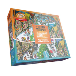 Happy Puzzle - At The Christmas Market - 1000 Piece Jigsaw Puzzle