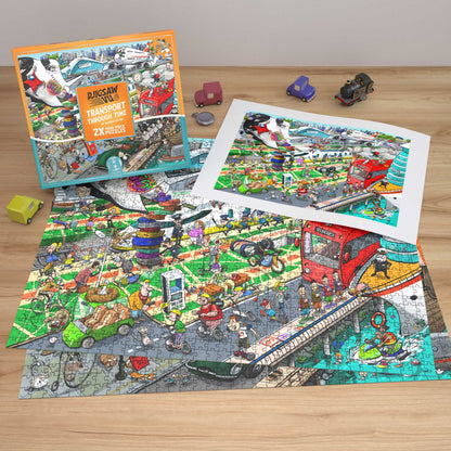 Happy Puzzle - Transport Through Time - 1000 Piece Jigsaw Puzzle