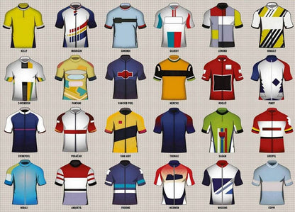 Coach House Partners - Vintage Cycling Jerseys - 1000 Piece Jigsaw Puzzle