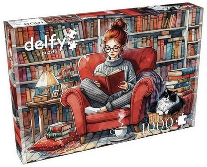 Delfy - Cozy Reading Time - 1000 Piece Jigsaw Puzzle