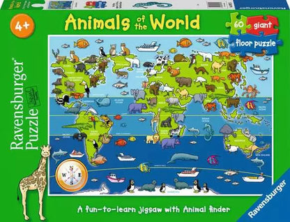 Ravensburger - Animals of the World Giant Floor - 60 Piece Jigsaw Puzzle