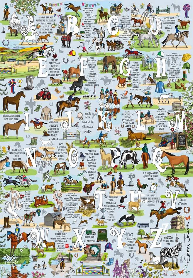 Emma Joustra - Horse & Pony A To Z - 1000 Piece Jigsaw Puzzle