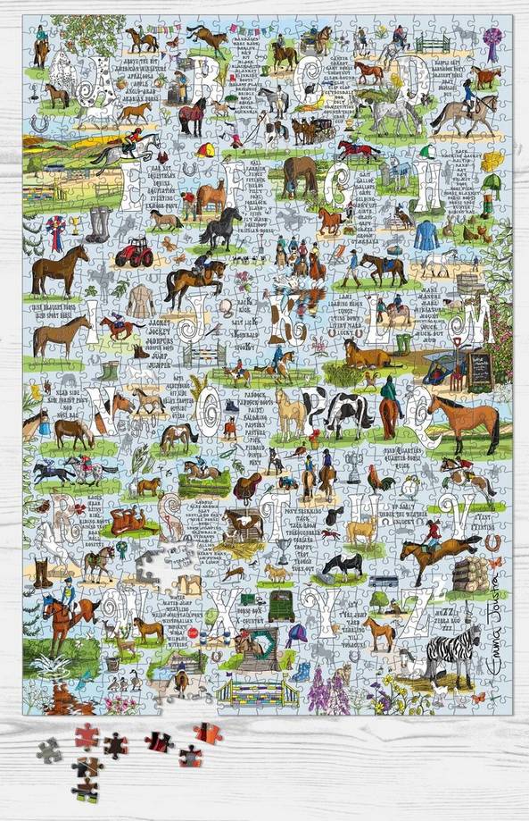 Emma Joustra - Horse & Pony A To Z - 1000 Piece Jigsaw Puzzle