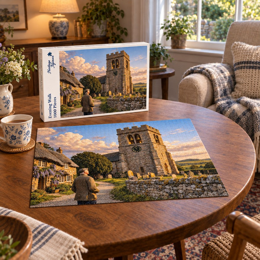 Heritage Jigsaws Evening Walk, 1000-piece jigsaw puzzle lifestyle image