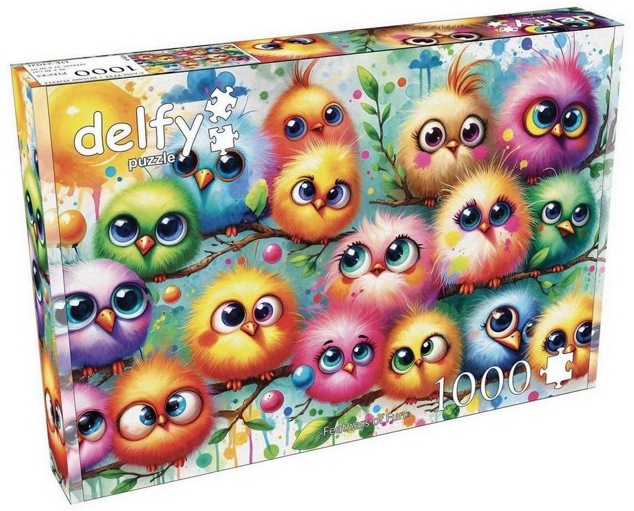 Delfy - Feathers of Fun - 1000 Piece Jigsaw Puzzle