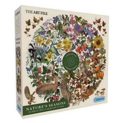 Gibsons - The Art File Natures Seasons - 500 Piece Circular Jigsaw Puzzle