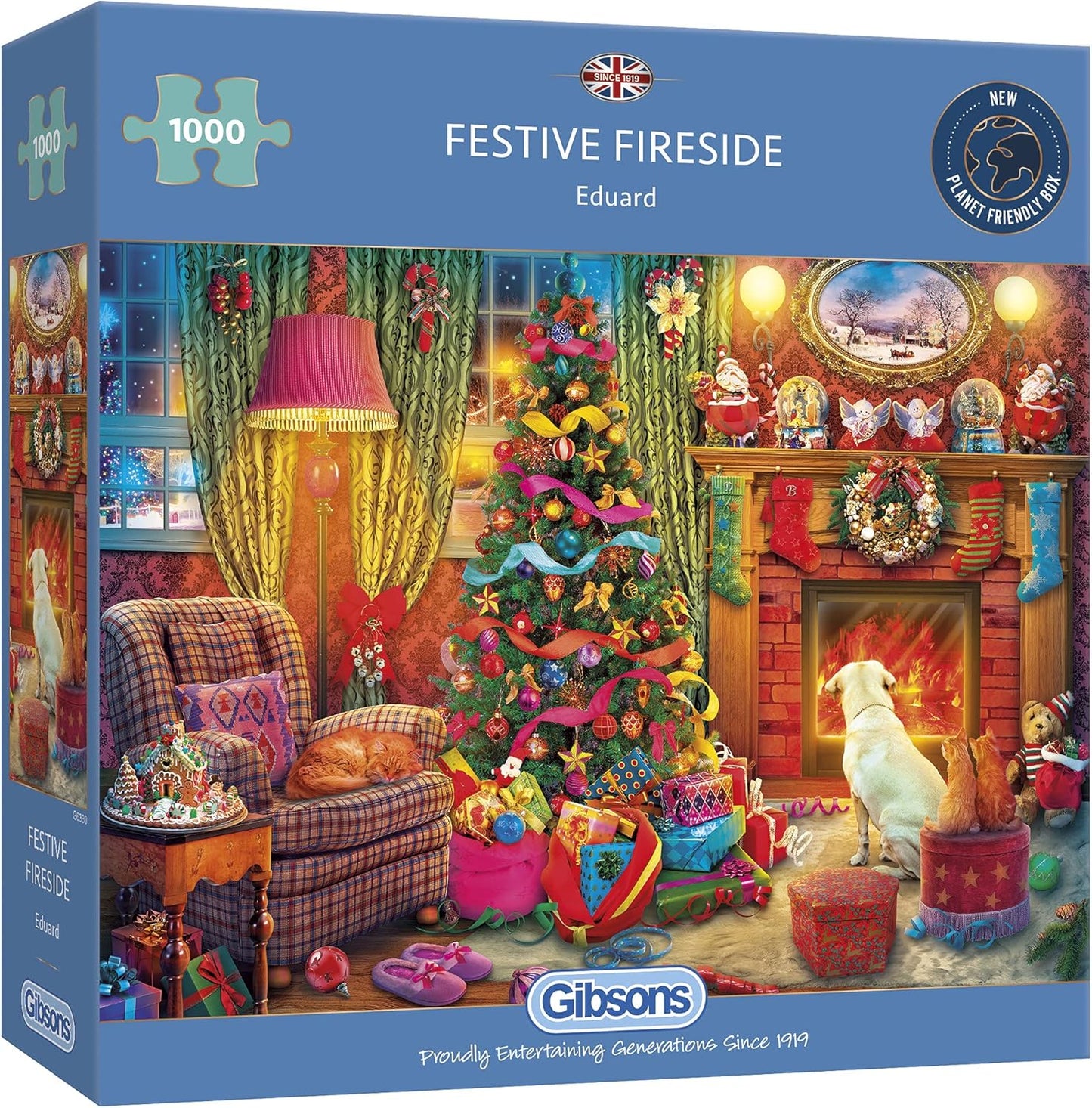 Gibsons - Festive Fireside - 1000 Piece Jigsaw Puzzle