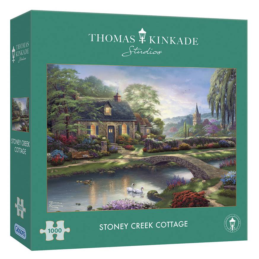 Gibsons - Thomas Kinkade - Stoney Creek Cottage - 1000 Piece Jigsaw Puzzle