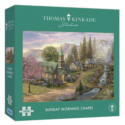 Gibsons - Thomas Kinkade - Sunday Morning Chapel - 1000 Piece Jigsaw Puzzle