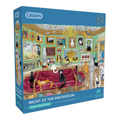 Gibsons - Night at the Meowseum - 1000 Piece Jigsaw Puzzle