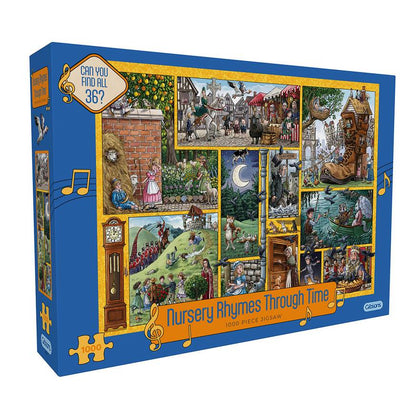 Gibsons - Nursery Rhymes Through Time - 1000 Piece Jigsaw Puzzle