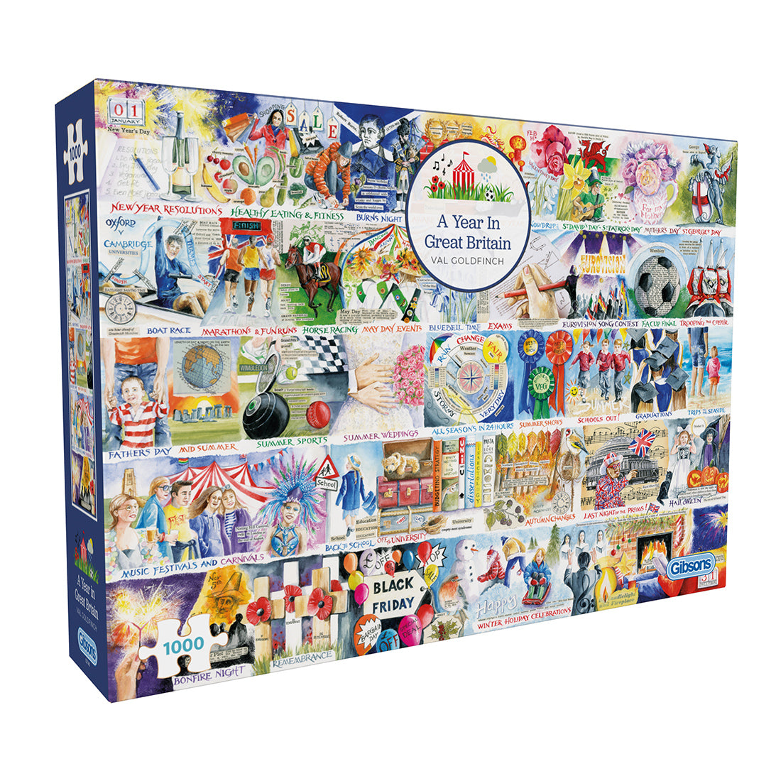 Gibsons - A Year in Great Britain - 1000 Piece Jigsaw Puzzle