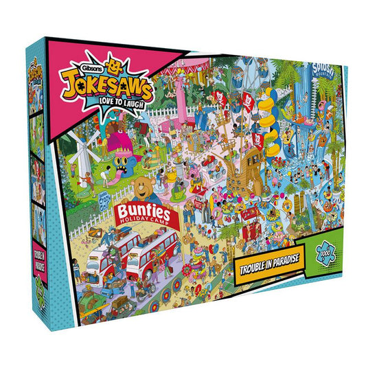 Gibsons - Jokesaws - Trouble in Paradise - 1000 Piece Jigsaw Puzzle