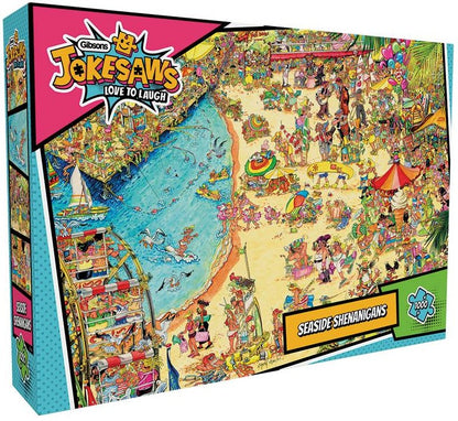 Gibsons - Jokesaws - Seaside Shenanigans - 1000 Piece Jigsaw Puzzle