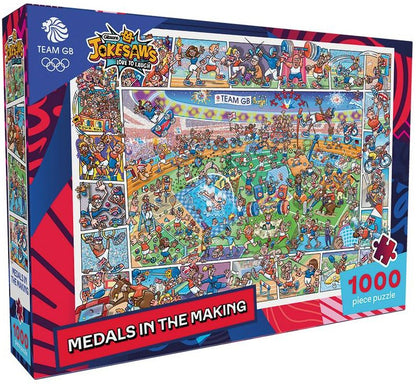 Gibsons - Jokesaws - Medals in the Making - Team GB - 1000 Piece Jigsaw Puzzle