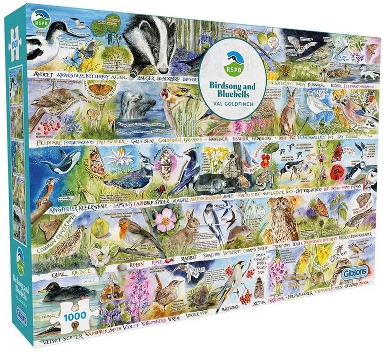 Gibsons - RSPB - Birdsong & Bluebells - 1000 Piece Jigsaw Puzzle