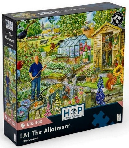 House of Puzzles - At the Allotment - 500XL Piece Jigsaw Puzzle