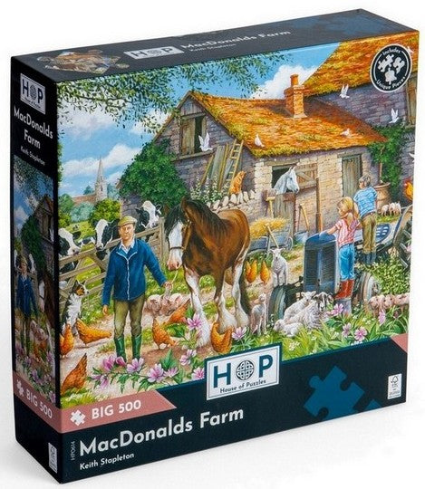 House of Puzzles - MacDonalds Farm - 500XL Piece Jigsaw Puzzle