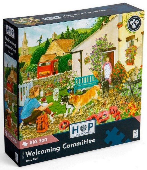 House of Puzzles - Welcoming Committee - 500XL Piece Jigsaw Puzzle