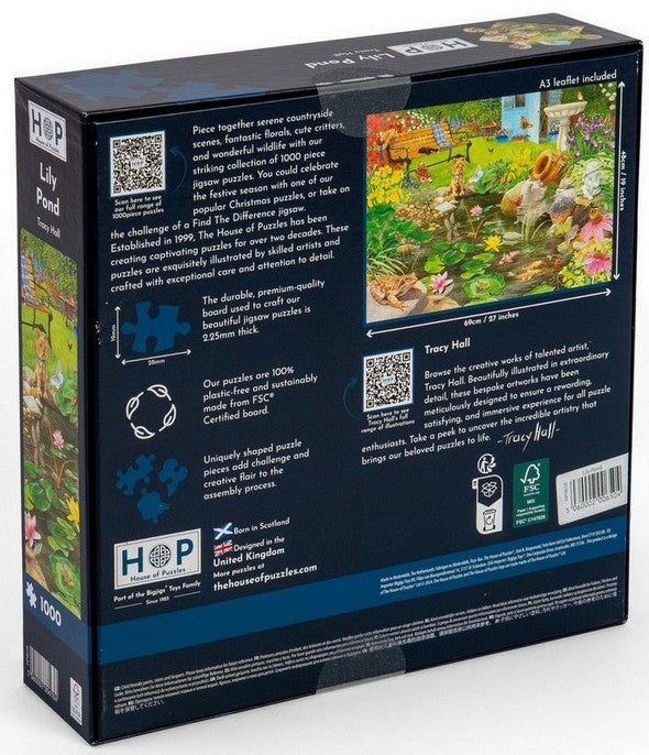 House of Puzzles - Lily Pond - 1000 Piece Jigsaw Puzzle