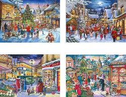 House of Puzzles - Christmas Shopping - 4 x 500 Piece Jigsaw Puzzle
