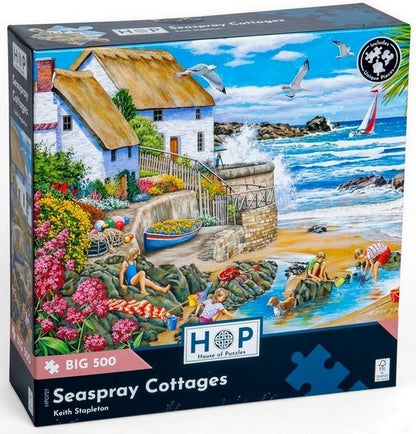 House of Puzzles - Seaspray Cottages - 500XL Piece Jigsaw Puzzle