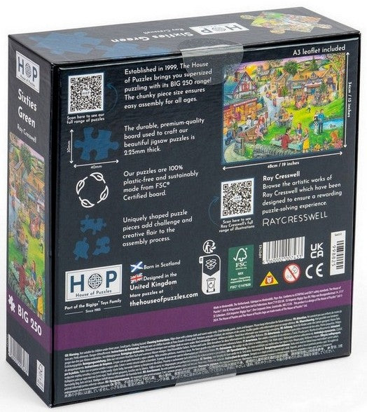 House of Puzzles - Sixties Green - 250XL Piece Jigsaw Puzzle