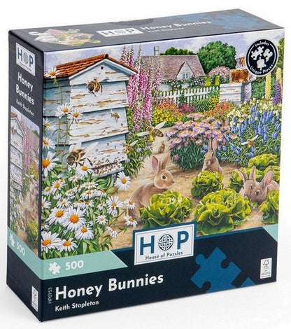 House of Puzzles - Honey Bunnies - 500 Piece Jigsaw Puzzle