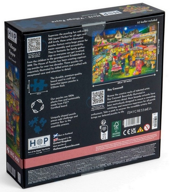 House of Puzzles - Village Fayre - 500XL Piece Jigsaw Puzzle