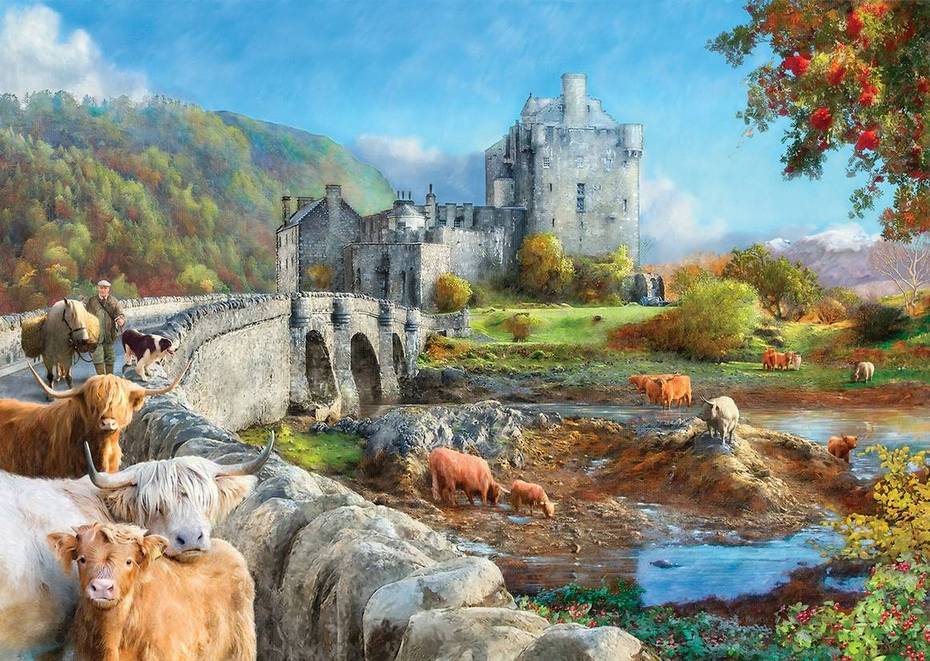House of Puzzles - Roaming the Highlands - 4 x 500 Piece Jigsaw Puzzle