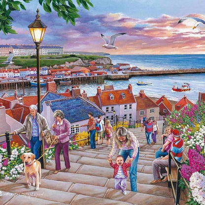 House of Puzzles - 199 Steps Whitby - 150 Piece Mini Jigsaw Puzzle in a Tube