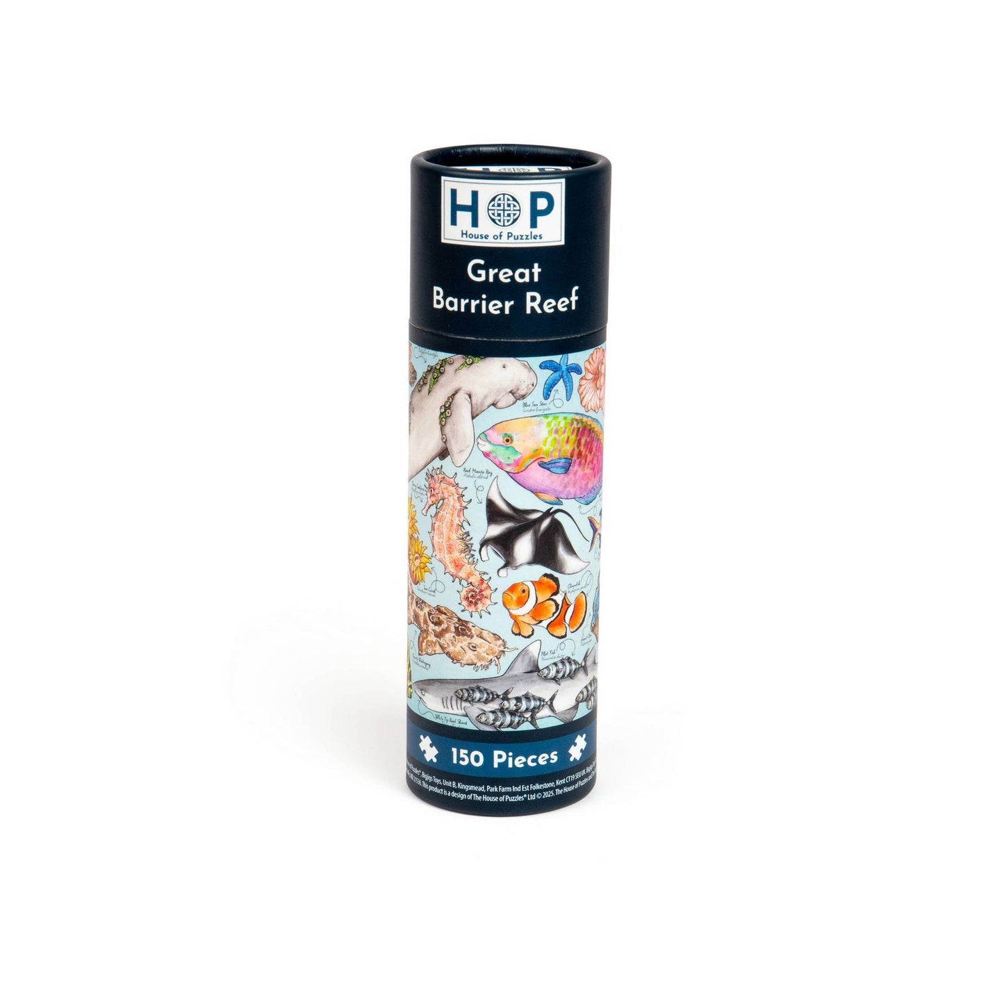 House of Puzzles - Great Barrier Reef - 150 Piece Mini Jigsaw Puzzle in a Tube