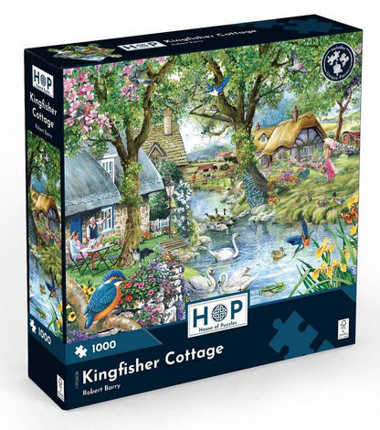 House of Puzzles - Kingfisher Cottage - 1000 Piece Jigsaw Puzzle