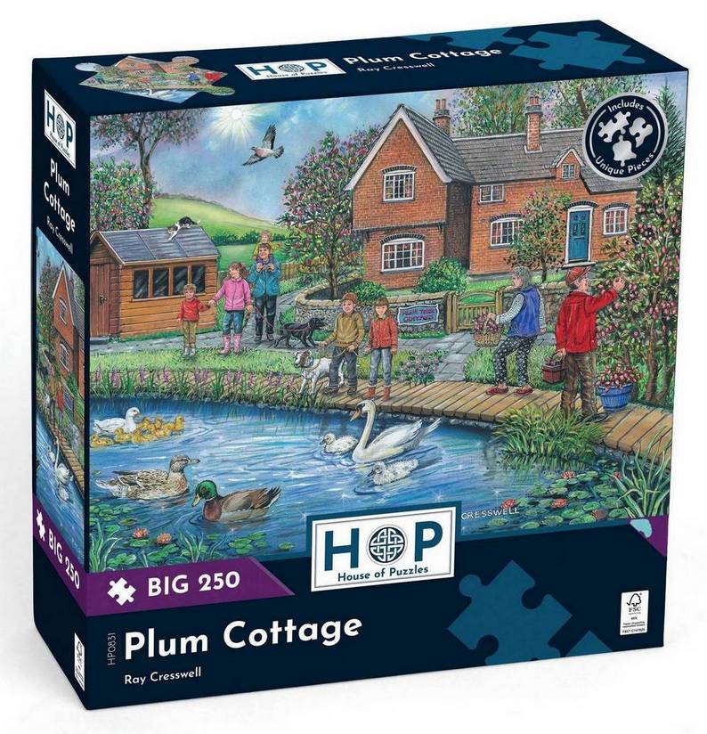 House of Puzzles - Plum Cottage - 250XL Piece Jigsaw Puzzle