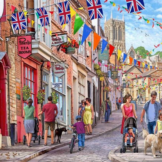 House of Puzzles - Steep Hill - 1000 Piece Jigsaw Puzzle
