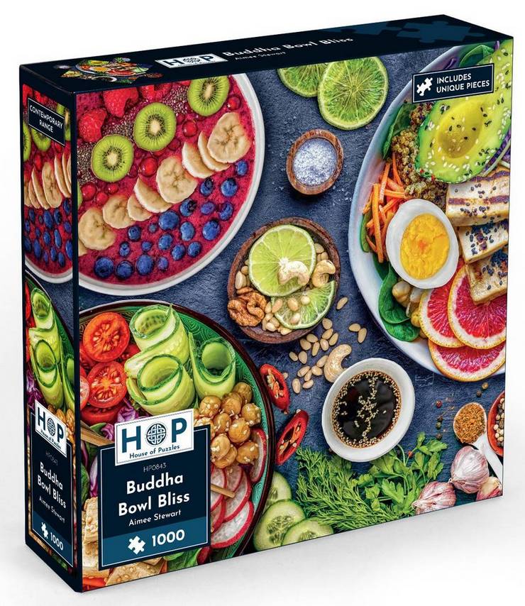 House of Puzzles - Buddha Bowl Bliss - 1000 Piece Jigsaw Puzzle