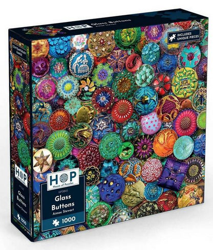 House of Puzzles - Glass Buttons - 1000 Piece Jigsaw Puzzle