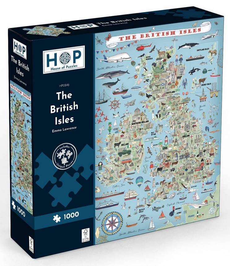 House of Puzzles - The British Isles - 1000 Piece Jigsaw Puzzle
