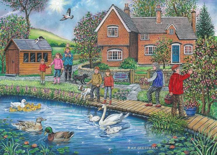 House of Puzzles - Life in the Country - 4 x 500 Piece Jigsaw Puzzle