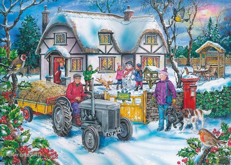 House of Puzzles - Life in the Country - 4 x 500 Piece Jigsaw Puzzle