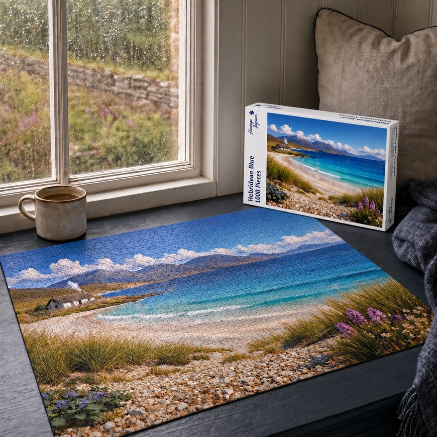 Heritage Jigsaws Hebridean Blue, 1000-piece jigsaw puzzle lifestyle image