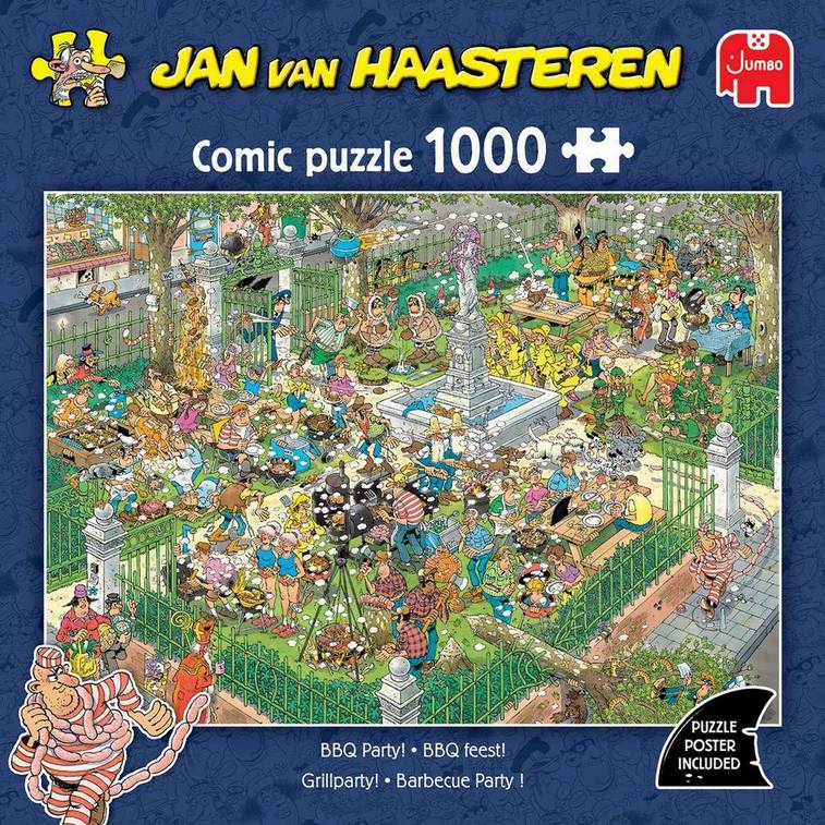 Jan Van Haasteren - BBQ Party - 1000 Piece Jigsaw Puzzle