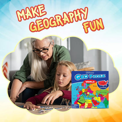 GeoToys - World - 68 Piece Jigsaw Puzzle