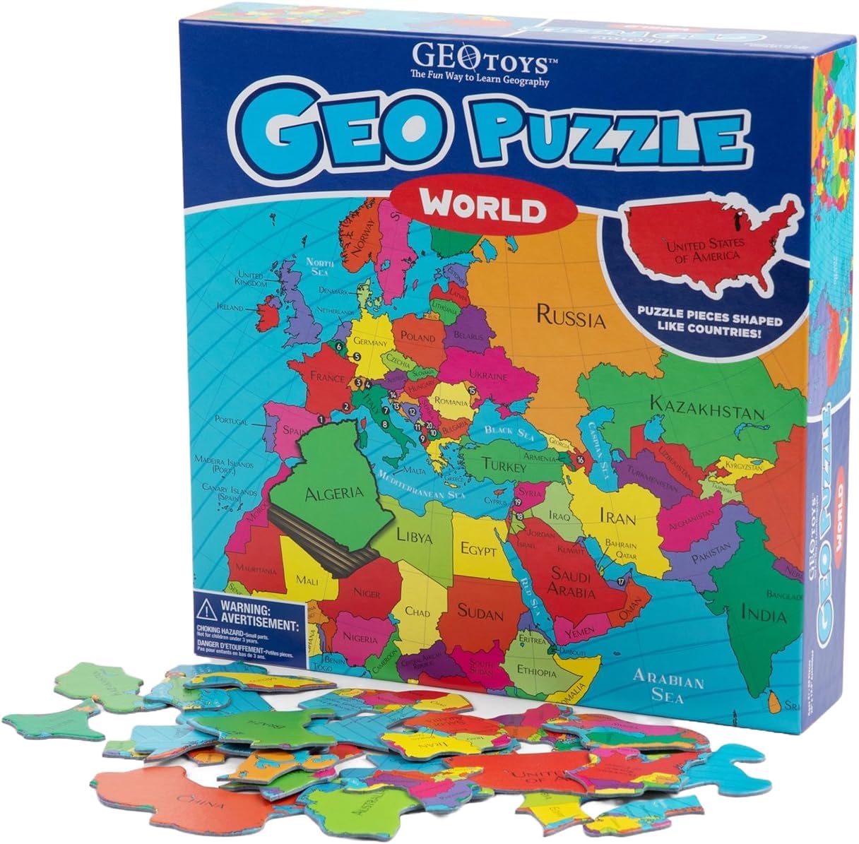 GeoToys - World - 68 Piece Jigsaw Puzzle