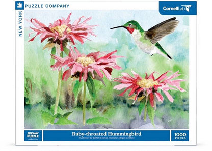 New York Puzzle Company - Ruby Throated Hummingbird - 1000 Piece Jigsaw Puzzle