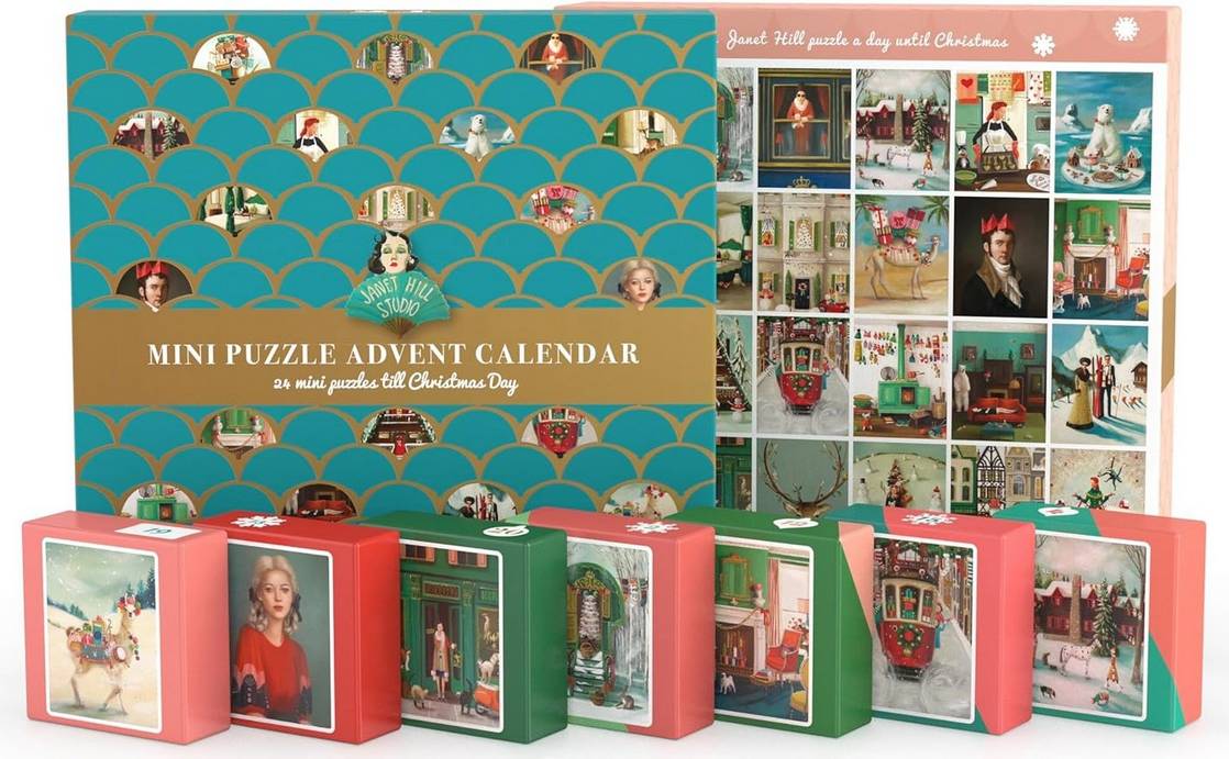 New York Puzzle Company - Janet Hill - Advent Calendar - 24 x 100 Piece